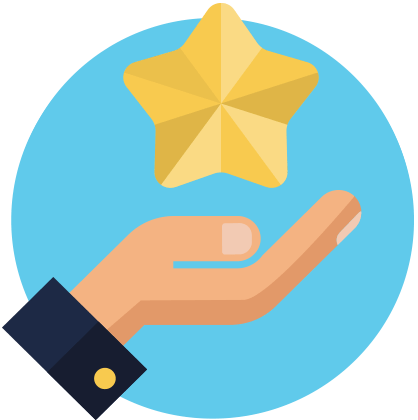 icon hand with star col